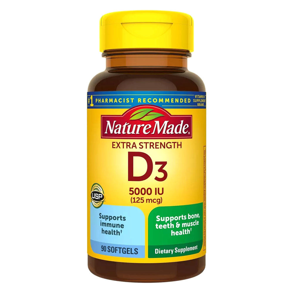 Nature Made Vitamin D3 5000 Iu Liquid Softgels, 90 Ea